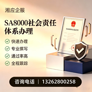嘉兴SA8000社会责任体系认证服务